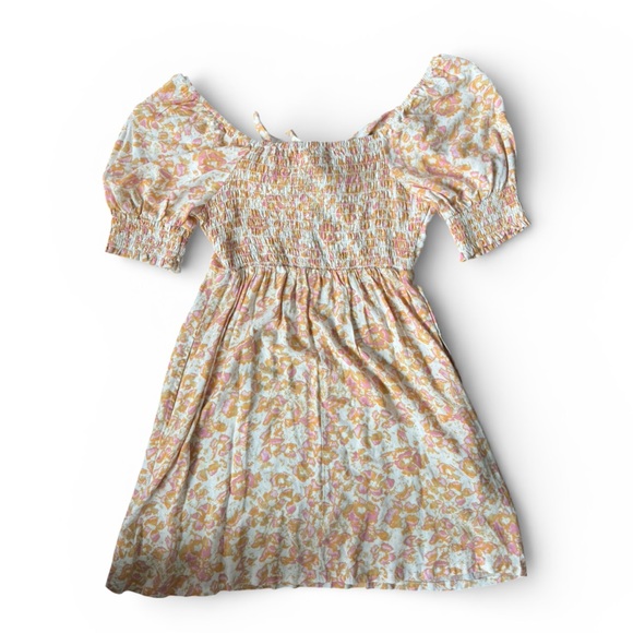 Floral cottagecore Mini Dress in Pink and Cream size small - Picture 3 of 6